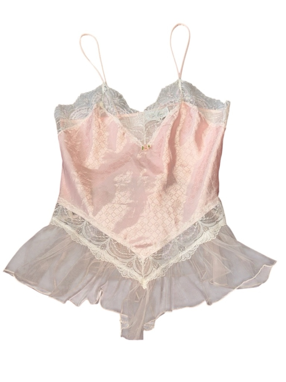 Jaclyn Smith Vintage Balletcore Teddy Babydoll Chemise Sexy 80s Lingerie Small